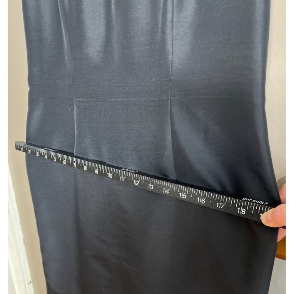 Worthington Silk Dress Black Sheath Normcore Classic Luxury Glam Party Womens 8 - Picture 6 of 12